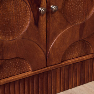 Siva Four Door Mango Wood Hammered Sideboard