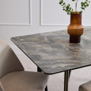 Imperia Ceramic Marble Effect Rectangular Dining Table