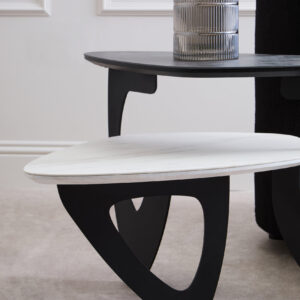 Imperia 2 Tier Small Asymmetrical Ceramic Coffee Table