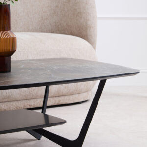 Imperia Grey Ceramic Marble Effect Coffee Table