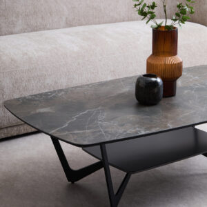 Imperia Grey Ceramic Marble Effect Coffee Table