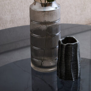 Imperia Round Grey Glass And Ceramic Large Coffee Table