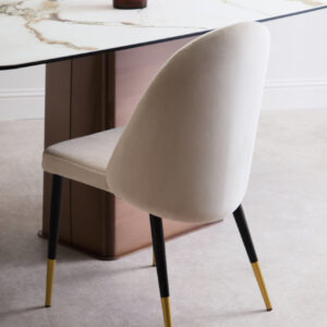 Imperia White Ceramic Marble Effect Rectangular Dining Table