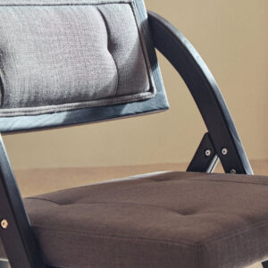 Cebu Grey and Black Elm Wood Folding Chair