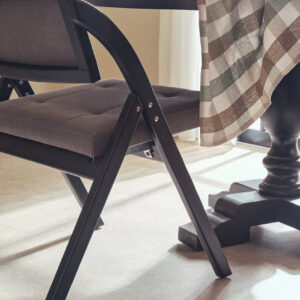 Cebu Grey and Black Elm Wood Folding Chair