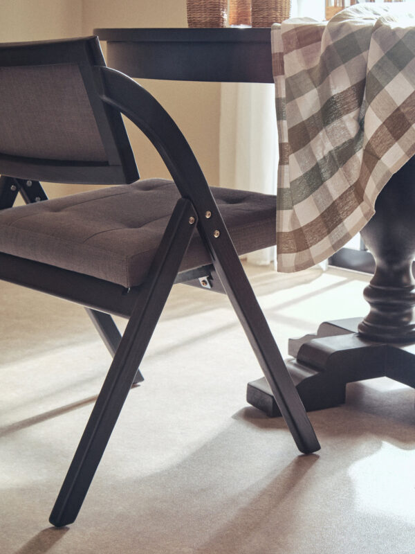 Cebu Grey and Black Elm Wood Folding Chair
