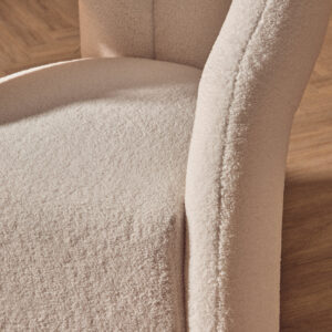 Davina Ivory Boucle Effect Statement Chair