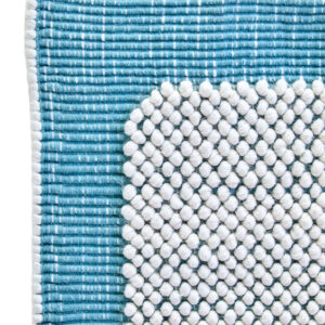 Bosie Blue And White Woven Rug
