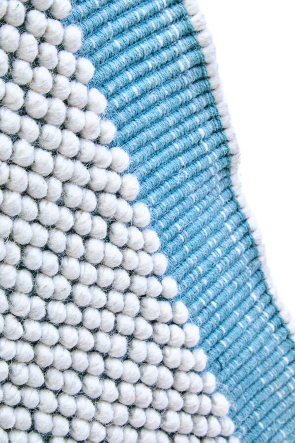 Bosie Blue And White Woven Rug