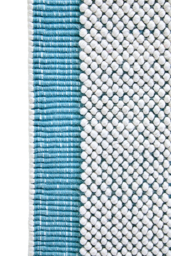Bosie Blue And White Woven Rug