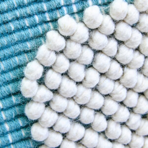 Bosie Blue And White Woven Rug