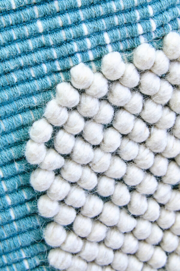 Bosie Blue And White Woven Rug