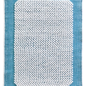 Bosie Blue And White Woven Rug