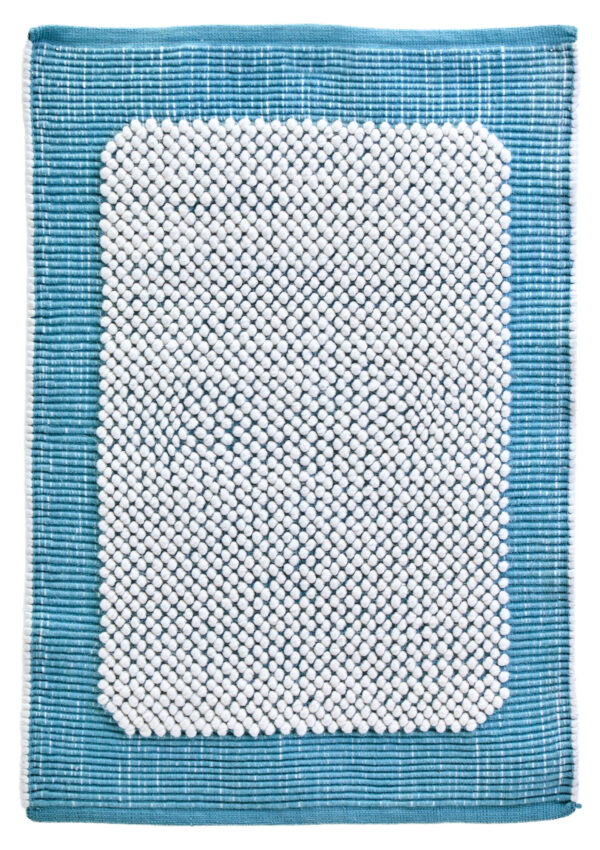 Bosie Blue And White Woven Rug