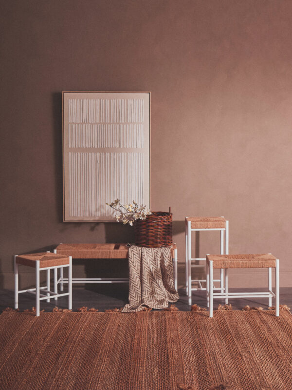 Bosie Chevron Beige Woven Throw