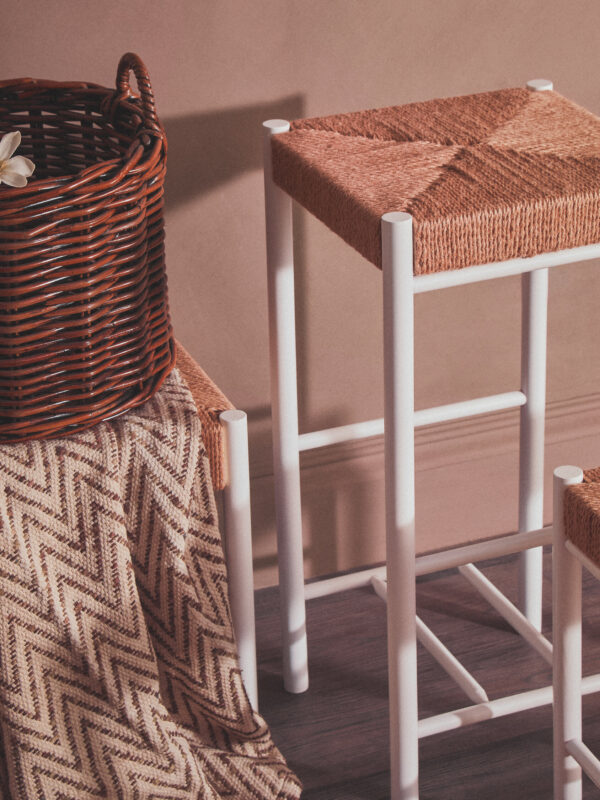 Bosie Chevron Beige Woven Throw