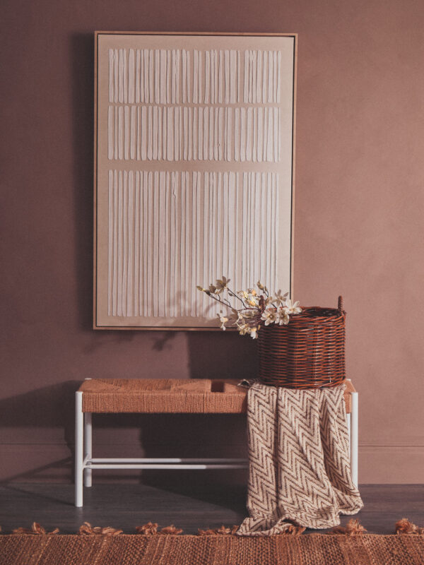 Bosie Chevron Beige Woven Throw
