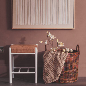 Bosie Chevron Beige Woven Throw