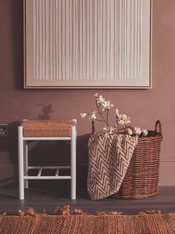 Bosie Chevron Beige Woven Throw