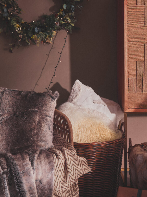 Bosie Lamina Mocha Ombre Fur Throw