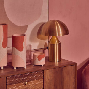 Tobor Gold Finish Table Lamp