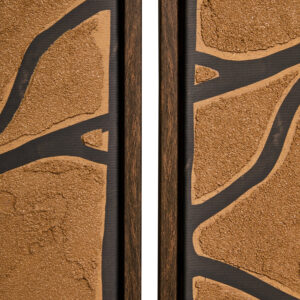 Astratto Set Of 2 Brown and Black Textured Wall Art