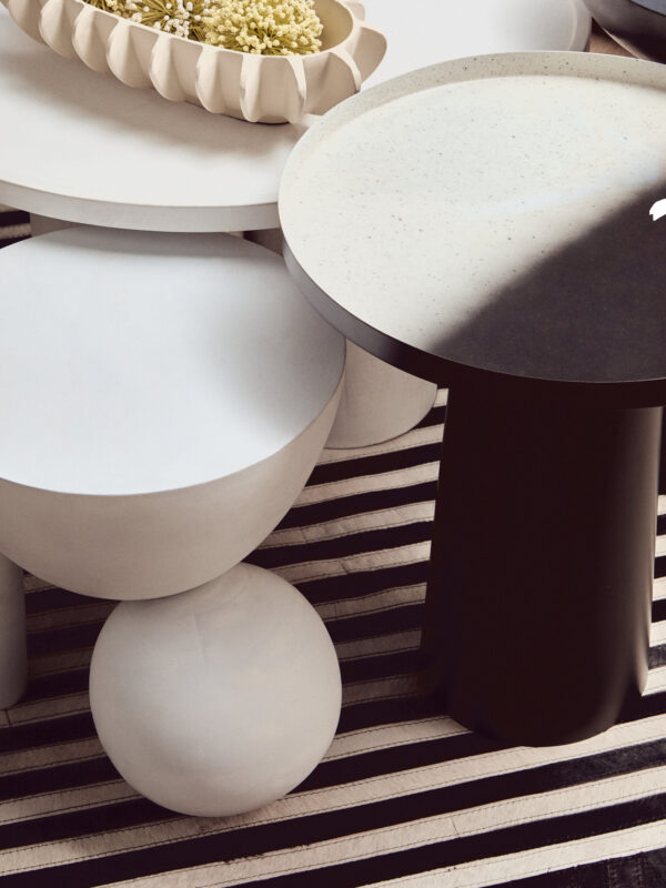Bosie Safira Large Black And White Hair on Leather Rug