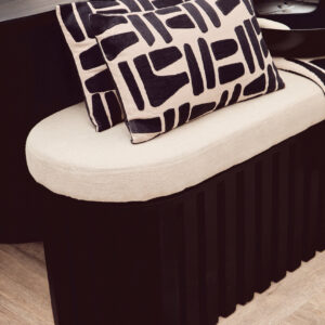 Bosie Ozella Natural And Black Rectangular Cushion