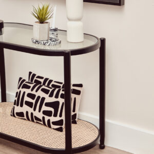 Bosie Ozella Natural And Black Rectangular Cushion