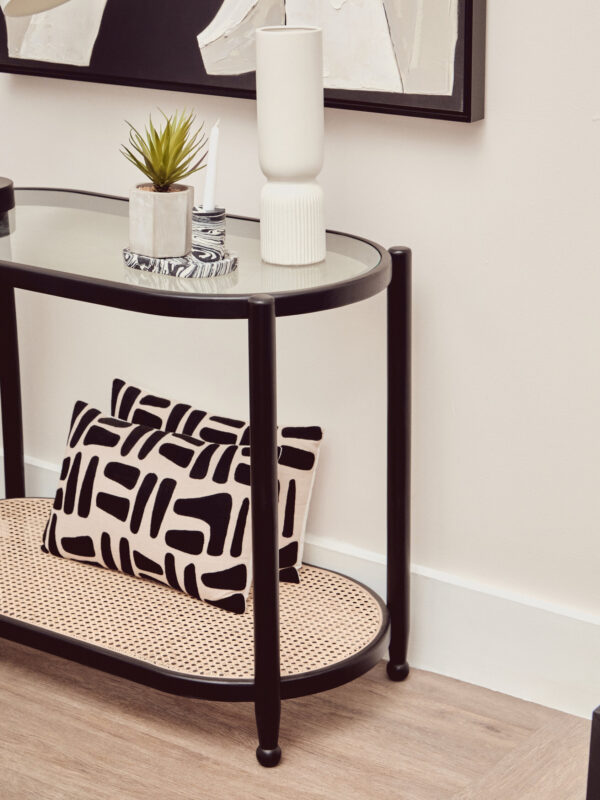 Bosie Ozella Natural And Black Rectangular Cushion