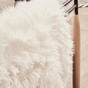 Bosie Lamina Cream Faux Fur Throw