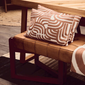 Bosie Ozella Natural and Terracotta Cushion