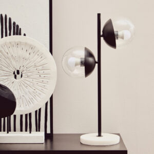 Dumas Black and White Four Door Sideboard