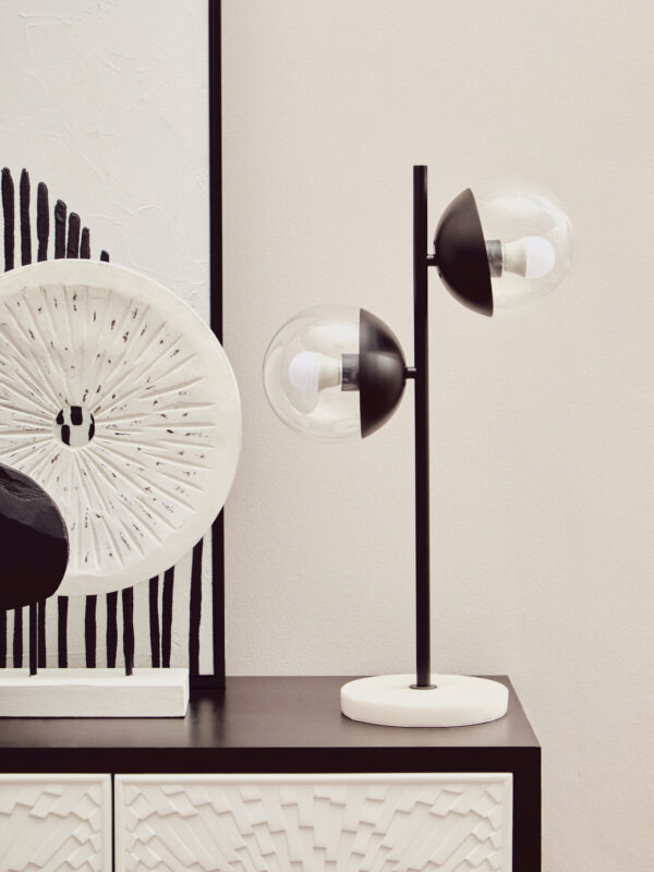 Dumas Black and White Four Door Sideboard