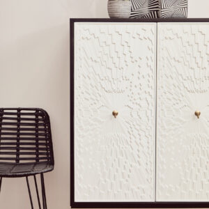 Dumas Black and White Two Door Cabinet