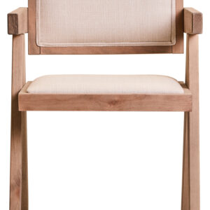 Cebu Ivory Fabric and Grey Wash Beech Wood Dining Chair