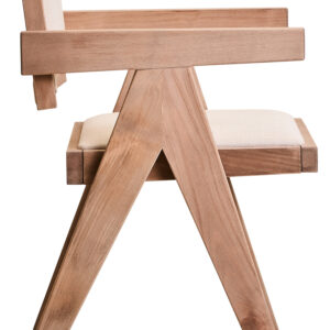 Cebu Ivory Fabric and Grey Wash Beech Wood Dining Chair