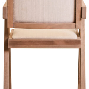 Cebu Ivory Fabric and Grey Wash Beech Wood Dining Chair