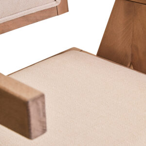 Cebu Ivory Fabric and Grey Wash Beech Wood Dining Chair