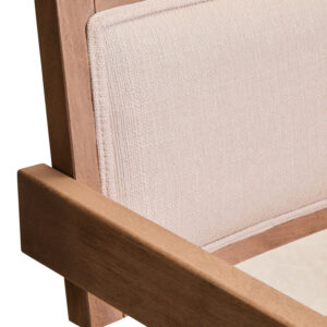 Cebu Ivory Fabric and Grey Wash Beech Wood Dining Chair