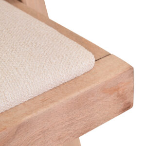 Cebu Ivory Fabric and Grey Wash Beech Wood Dining Chair