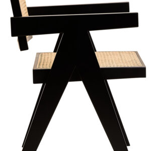 Cebu Natural Cane and Black Beech Wood Dining Chair