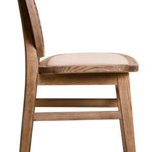 Cebu Beige Fabric and White Wash Elm Wood Dining Chair