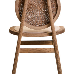 Cebu Beige Fabric and White Wash Elm Wood Dining Chair