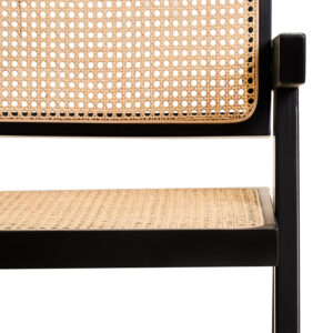 Cebu Natural Cane and Black Beech Wood Dining Chair