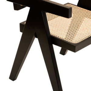Cebu Natural Cane and Black Beech Wood Dining Chair