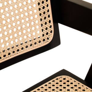 Cebu Natural Cane and Black Beech Wood Dining Chair