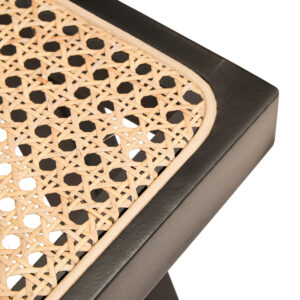 Cebu Natural Cane and Black Beech Wood Dining Chair