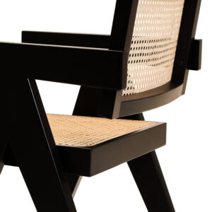 Cebu Natural Cane and Black Beech Wood Dining Chair