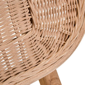Cebu Beige Fabric and Grey Wash Elm Wood Dining Chair